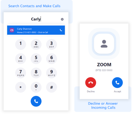 Zoom Phone making a call